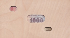 Gerard Williams, ‘Cultural Currency’, 2012 Plywood and bank notes (legal tender) notes (legal tender) 
